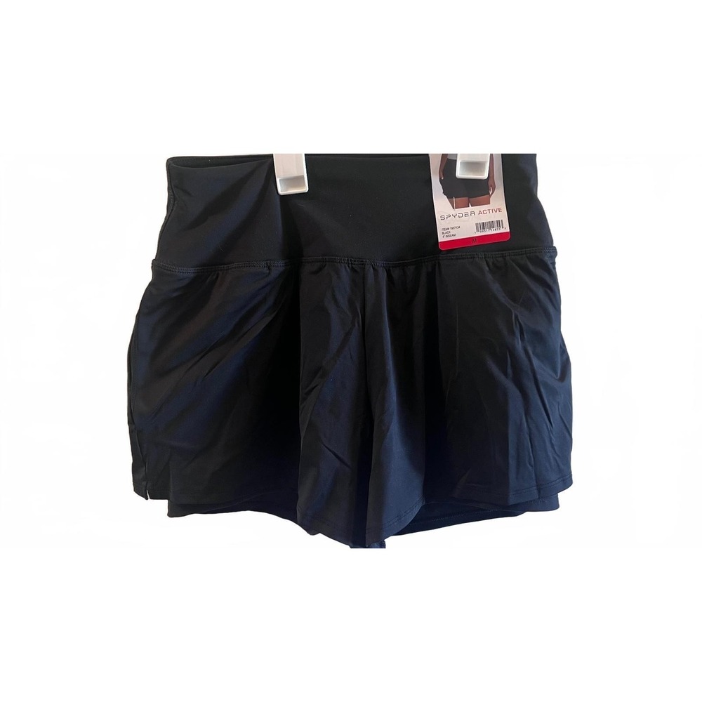 Spyder Active Women's Black Athletic Shorts with Inner Liner Size XL